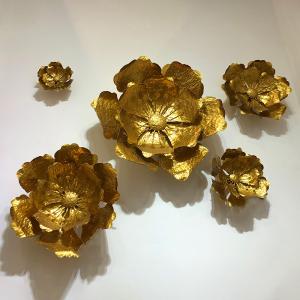 Wholesale Large Indoor Flower Metal Wall Art Sculpture Weather Performance from china suppliers