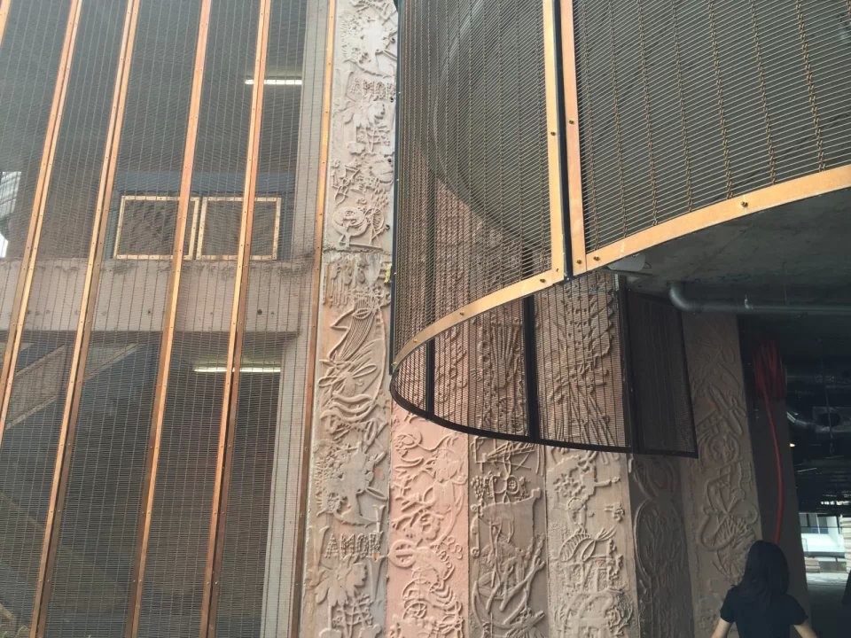 Flexible 316L SS Decorative Woven Wire Mesh Sheets customized For Facade Cladding