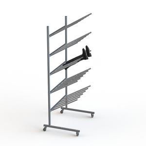 Wholesale 30 Pair Steel Mobile Chrome Hotel Display Stand KD Knockdown from china suppliers