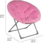 Folding Moon Chair - Large Saucer UFO Chair with Collapsible Metal Frame, Moon