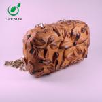 OEM ODM Women Wooden Clutch Bag Multicolor Natural Surface