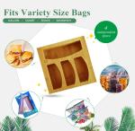 Drawer Bamboo Kitchen Utensils Ziploc Bag Storage Organizer For Food