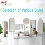 Large Black Metal Sticker Mirror for Standing in Modern Stylish Floor Length