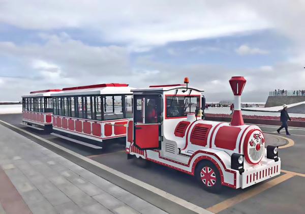 Playground Trackless Kiddie Train 20 People Trolley Bus Intelligent Electronic