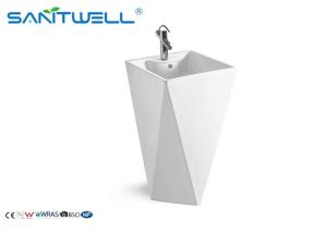 Wholesale Floor mounted Bathroom Pedestal Basins , Fashionable bathroom sink basin from china suppliers