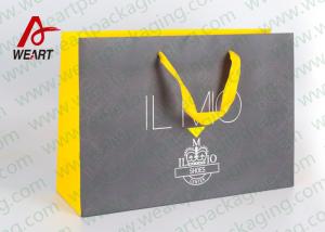 Wholesale Printed Foil Logo Ribbon Paper Bag Customized Collapsible Shopping Bag from china suppliers