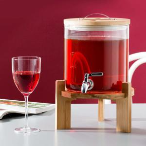 Wholesale 5L Lead Free Borosilicate Glass Beverage Jar Drinking Dispenser For Banquet from china suppliers