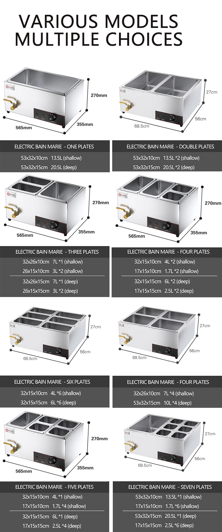 Stainless Steel Buffet Heating Bain Marie for Restaurant Serving Chafing Dish Catering