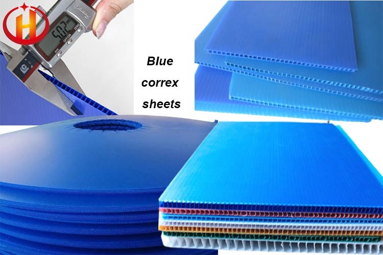 Eco Friendly Smooth Blue Corrugated Plastic Sheets Corrosion Resistant
