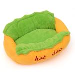 Pet Lovely Dog Burger Cat Bed House Large Hamburger Hot Dog Intestine House Pet