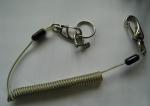 Transparent PU Coated Stainless Steel Wire Inside Tool Coiled Leash Holder w