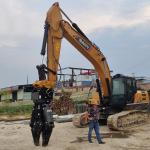 Black Durable Excavator Hydraulic Shear Attachment For CAT VOLOV KOBELCO