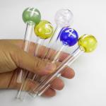 Daily Use Simple Mini Glass Water Hand Pipe For Oil Dab Rig Fixed Diffused