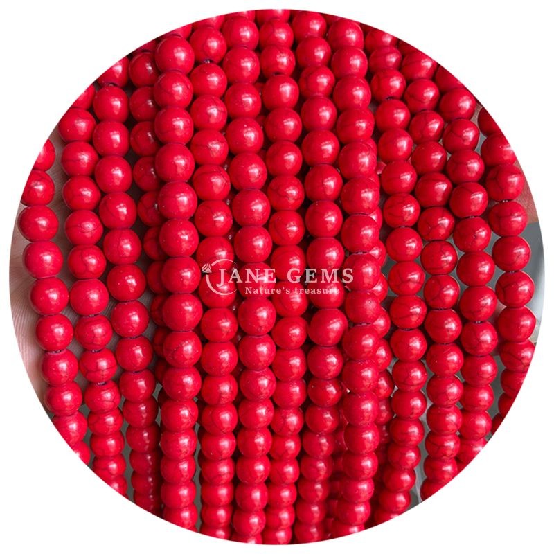 Wholesale Howlite Round Stone Loose Beads Turquoise Loose Beads Round Beads Spacers For Jewelry Making