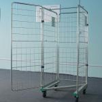 Warehouse Logistics Trolley Folding Rolling / Storage Pallet Container Trolley