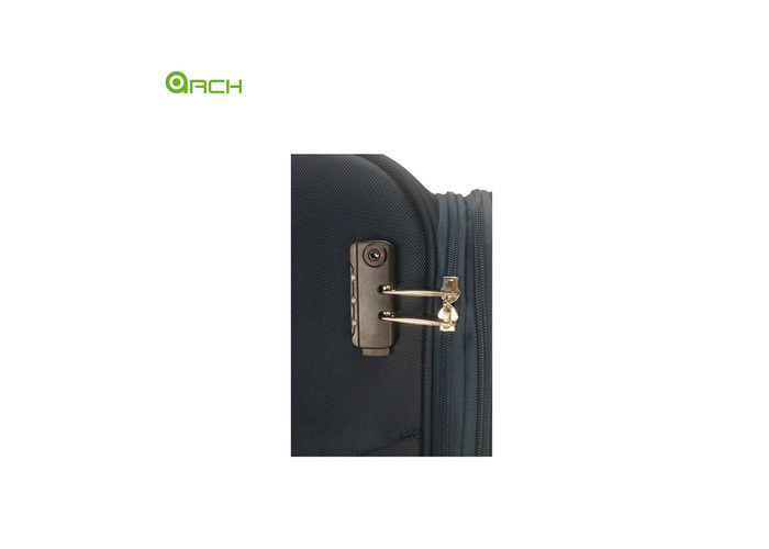 1680d Polyester Luggage Trolley Case with Two Front Pockets and Spinner Wheels