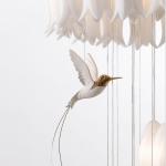 Luxury Ceramic Tulip Bird Chandelier Staircase Villa Duplex Living Room Dining