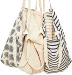 Cotton Canvas Cloth Reusable Tote Bags for Grocer, Shopping 15x16.5 inches