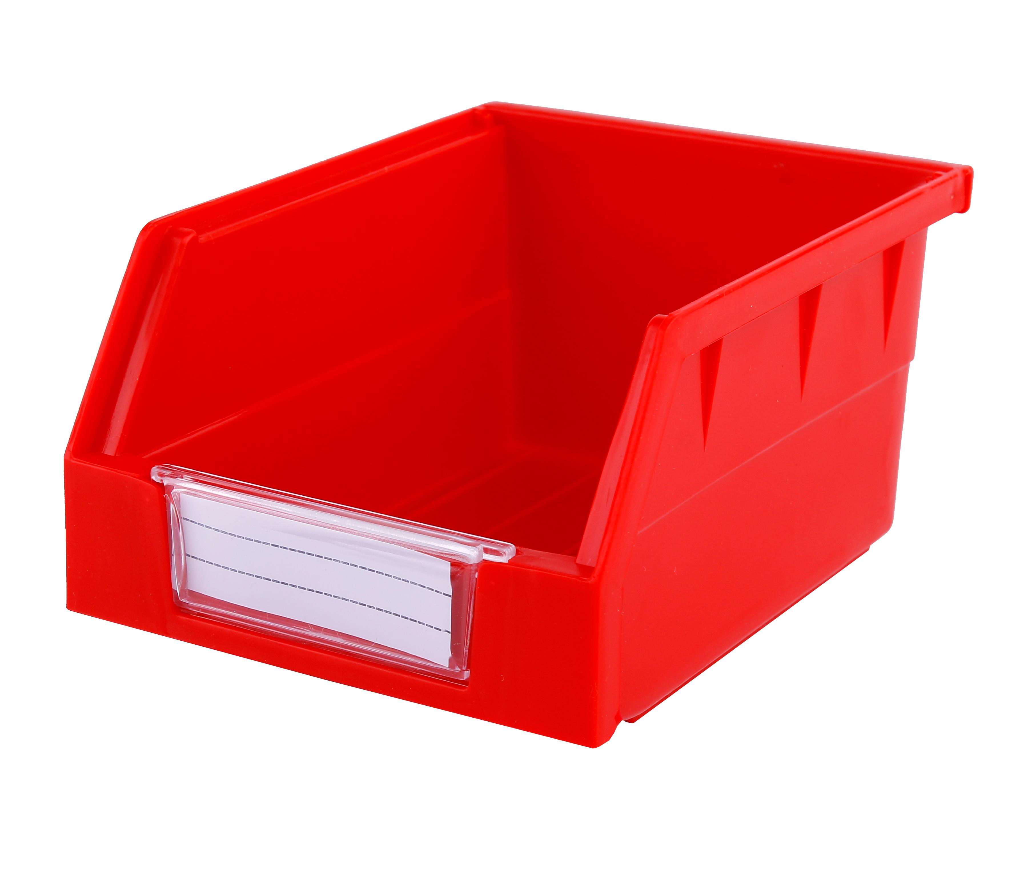 Customized Logo Rectangle Office Organizer Bins PP Stackable Solid Boxes for Small Parts