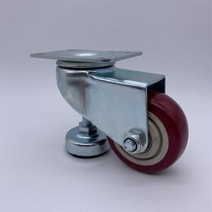 Wholesale 4 Inch Heavy Duty Polyurethane Caster Wheels with Leg Leveler from china suppliers