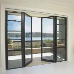 35dB Sound Insulation Coefficient Aluminum Alloy Casement Doors With 10 Sealing