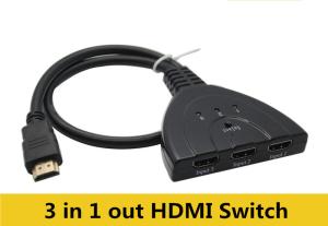 Wholesale 3 Port HDTV 1080P DVD 3D HDMI AUTO Switch Switcher Splitter Hub with Cable from china suppliers