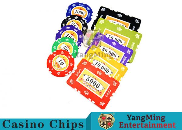 Quality 760pcs 12g Sticker Pure Clay Poker Chip Sets With Number And UV logo for sale