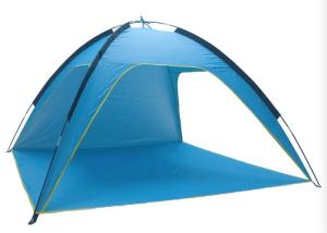 Wholesale Blue Silver Coated 4-Person 210*210*130CM Polyester Beach Awning Outdoor Camping Tents with UV Waterproof Protection from china suppliers