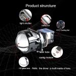 Bi High Beam 62W 5500k Laser Headlight Bulbs Dual LED Chips
