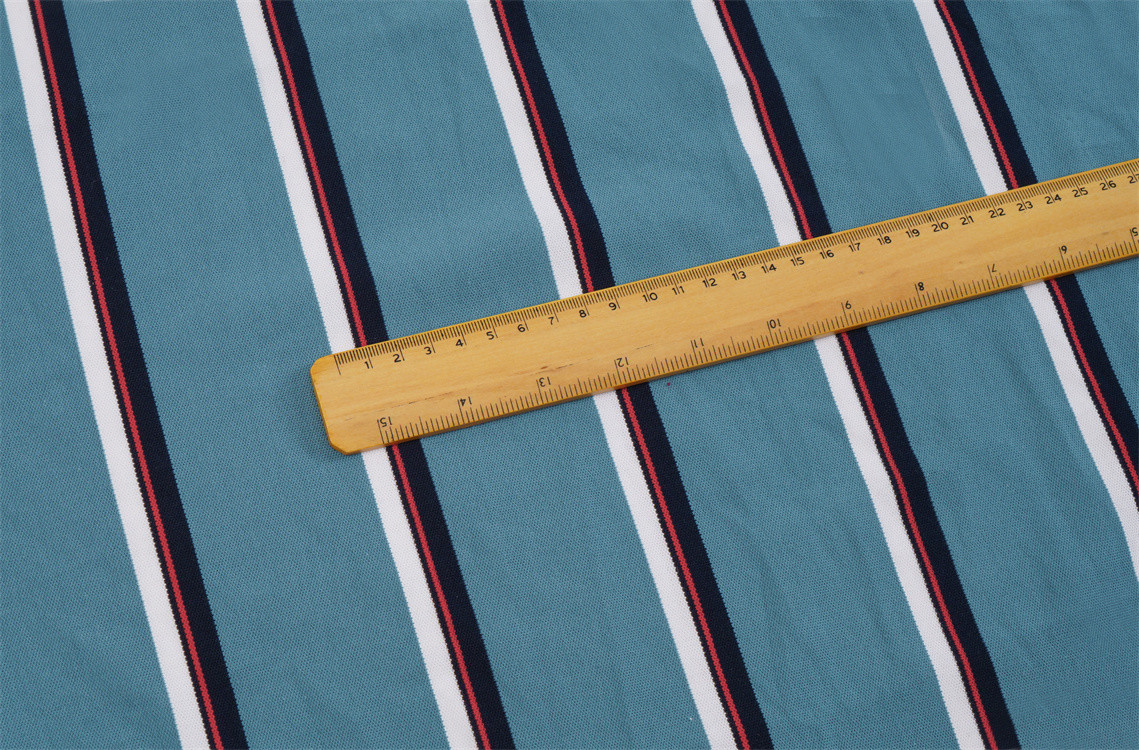 Refreshing, Breathable And Healthy Natural Striped Knit Fabric For Casual Wear