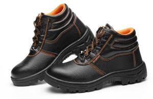 Wholesale European Standard Genuine Leather Waterproof Men Work Safety Shoes Boots With Steel Toe Cap And Steel Plate from china suppliers
