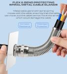 IP68 Rated Spiral Metallic (Brass / Copper) Cable Gland with Flexible Kink &