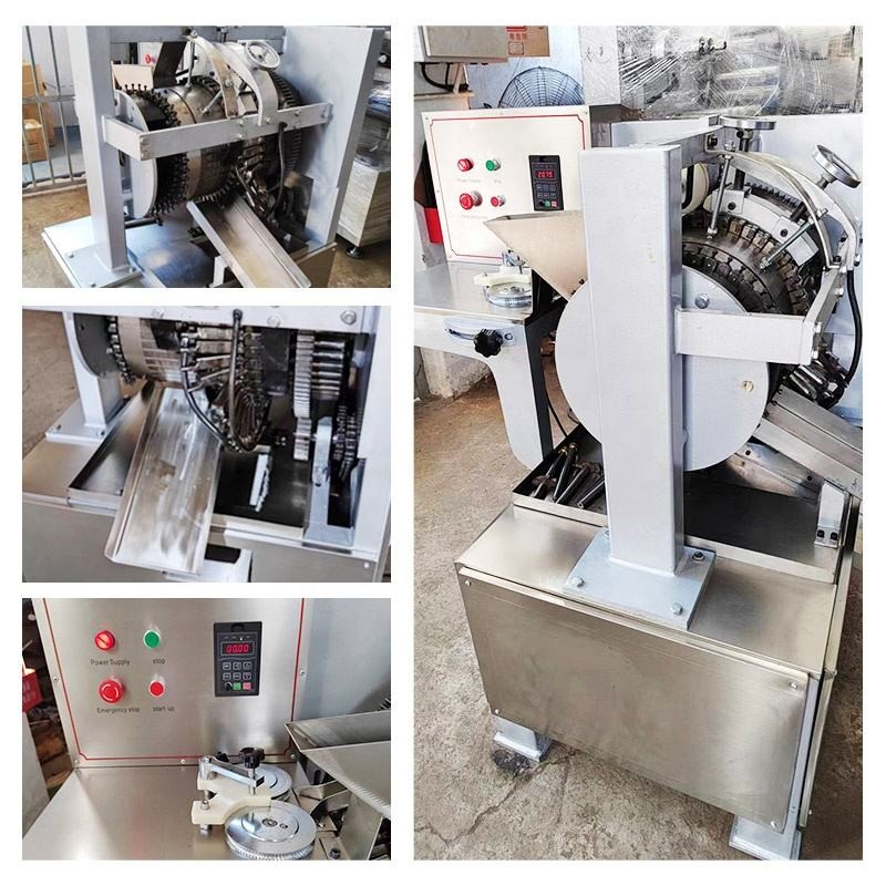 Round Flat Ball Small Stick Lollypop Die Form Production Line Hard Candy Lollipop Make Machine from Home