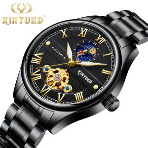 Wholesale Luminous Tourbillon Skeleton Watch Metal Case Minimalist Mechanical Watch from china suppliers