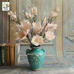 UVG FMA58 Wedding reception ideas real touch PU magnolia flower pink fake