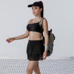 Custom Womens Golf Clothes Sling Sports Bra And Shorts Skirt Two - Piece High