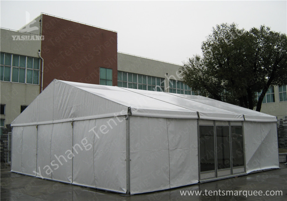 Aluminum Alloy Framed Heavy Duty Event Tents With Glass Door and Fabric Cover