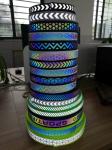 Plastic Zipper Tape Rainbow Reflective Material Printed On Zippers For Bags