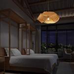 Rattan lantern pendant Lights For Indoor Kitchen Dining room Lighting Fixtures