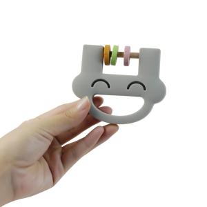 Wholesale Smile Face Cute Silicone Kids Toys Silicone Rattle Teether With Customize Logo OEM ODM from china suppliers