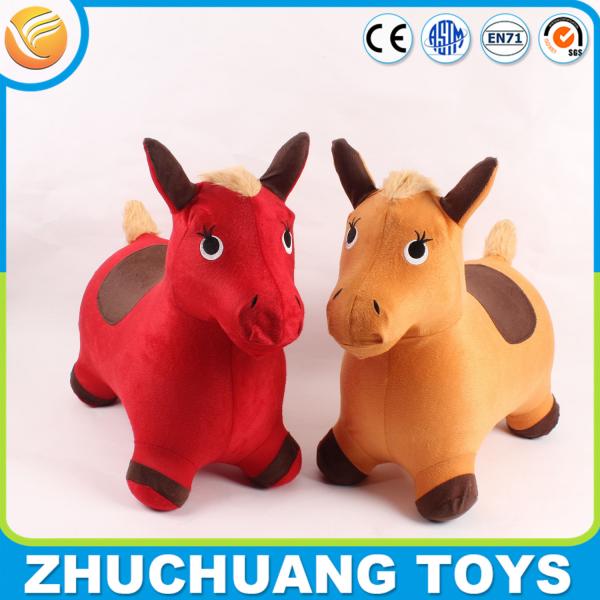 Quality fabric covered inflatable bouncing animal horse toys for child for sale