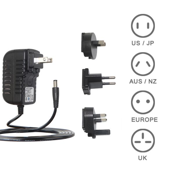 9V 1A Universal Power Adapter with Multiple Plug Options