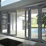 Aluminum Folding Door Windproof Glass Door Thermal Insulation Patio Door