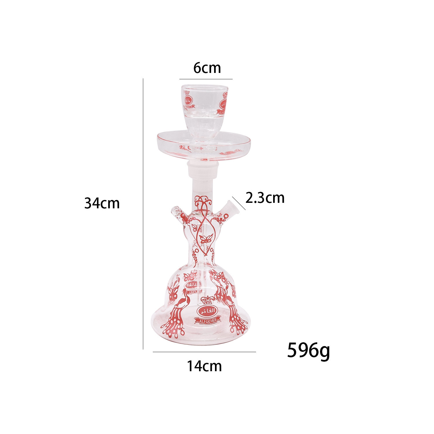 Bars Inhale Borosilicate Glass Water Tobacco Pot