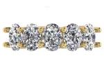 Oval Diamond 18K Rose Gold Ring 6.43x 4.7x 3.03mm Size for Anniversary