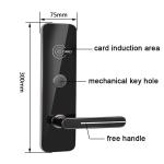 Zinc Alloy Hotel Smart RFID Key Card Door Locks with Free Software
