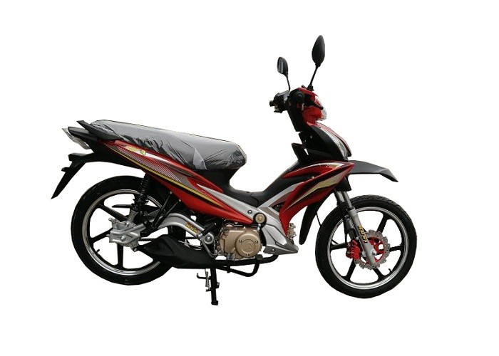 Red Colour 110cc 125cc Cub Motorcycle Aluminium Wheel Front Disc Rear Durm
