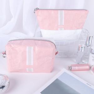 Wholesale Wholesale Waterproof Foldable Brand Tyvek Pink Makeup Bag Customizable from china suppliers