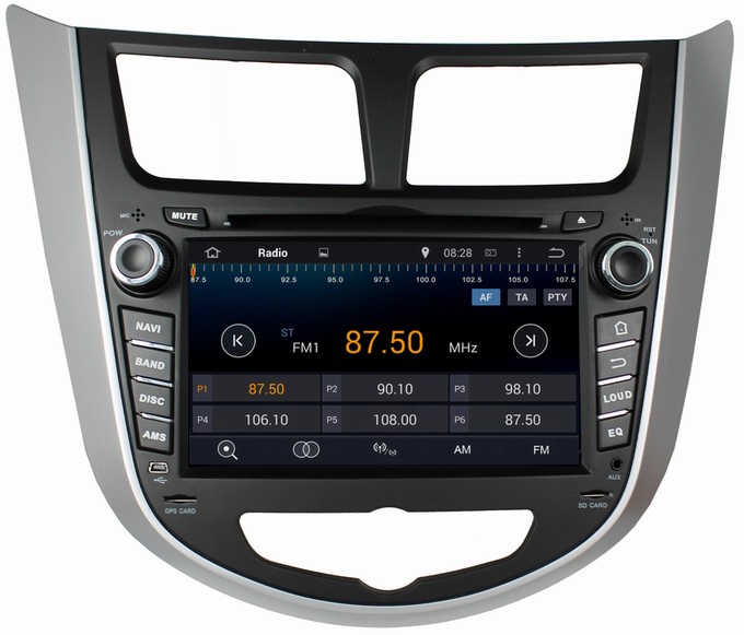 Ouchuangbo Auto Multimedia GPS Navigation Hyundai Verna /Accent /Solaris Android 4.4 DVD P