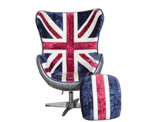 Wholesale Vintage Alumium Covered Union Jack Aviator Egg Chair from china suppliers